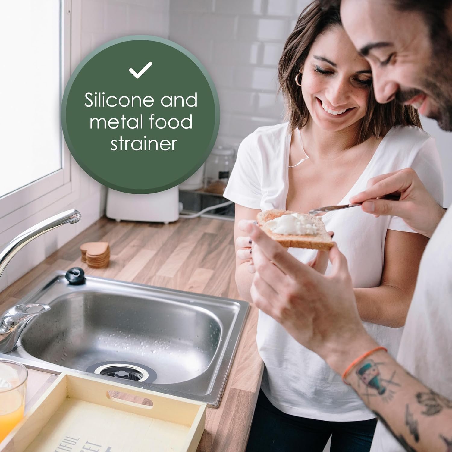 2-Piece Sink Strainer and Stopper Set – 3-in-1 Design - Image 3